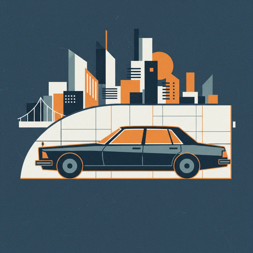 Luxury sedan parked behind a clear protective barrier, safeguarding wealth with liability coverage.