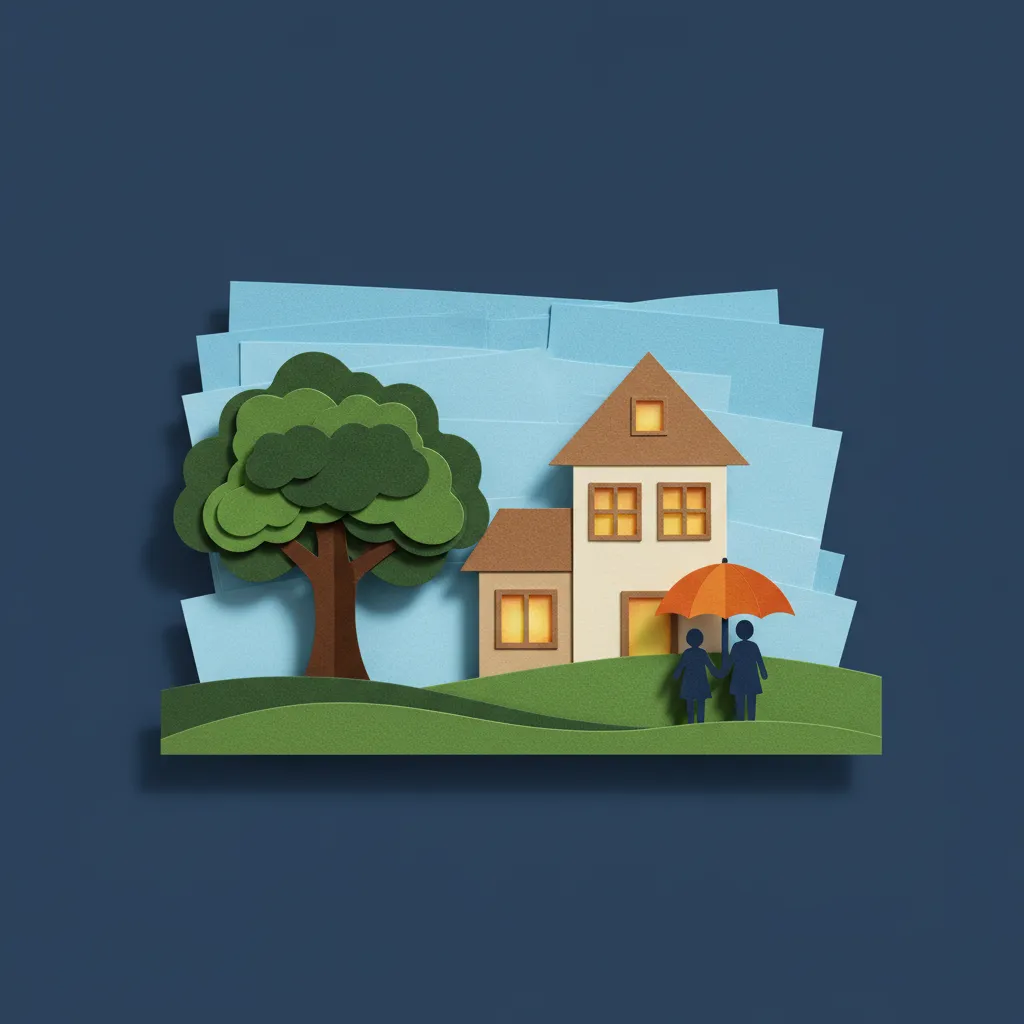 A well-maintained, welcoming two-story house, symbolizing financial stability and a secure asset.