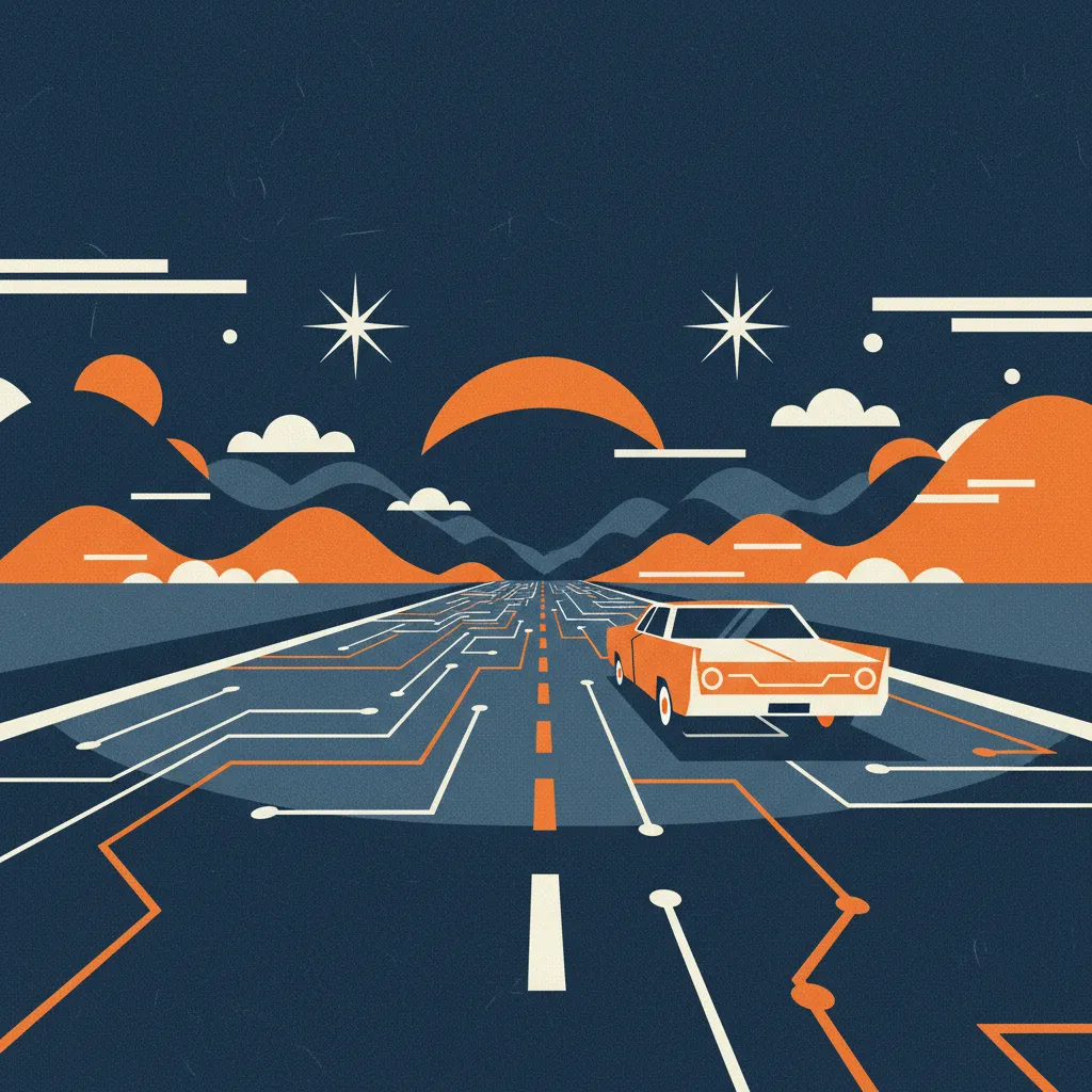 Sleek sedan on a smooth, well-marked road, symbolizing a clear path for the claims process.