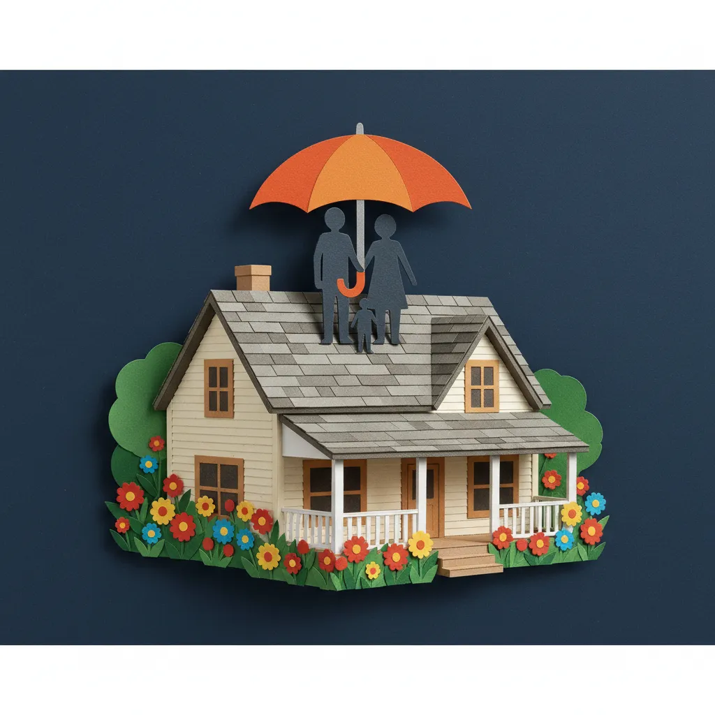 A sturdy suburban home with a new roof and strong porch addition, surrounded by a well-tended garden.